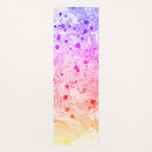 Tapis De Yoga Rose bleu violet vert moderne coloré Abstrait