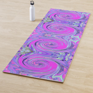 Tapis De Yoga Rose Chaude et Violet Coloré Bohème Hippie Tourbil