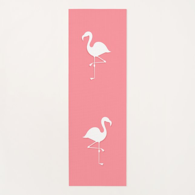 Tapis de yoga rose flamants (Devant)
