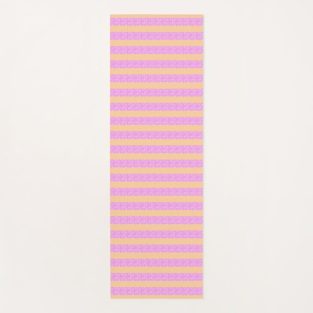 Tapis De Yoga Rose Géométrique  (Devant)