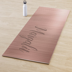 Tapis De Yoga Rose Gold Nom Monogram Yoga Mat