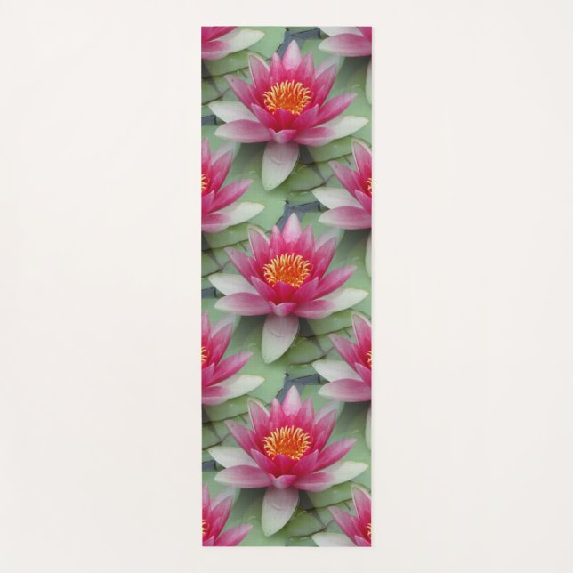 Tapis De Yoga Rose Lotus Water Lily (Devant)