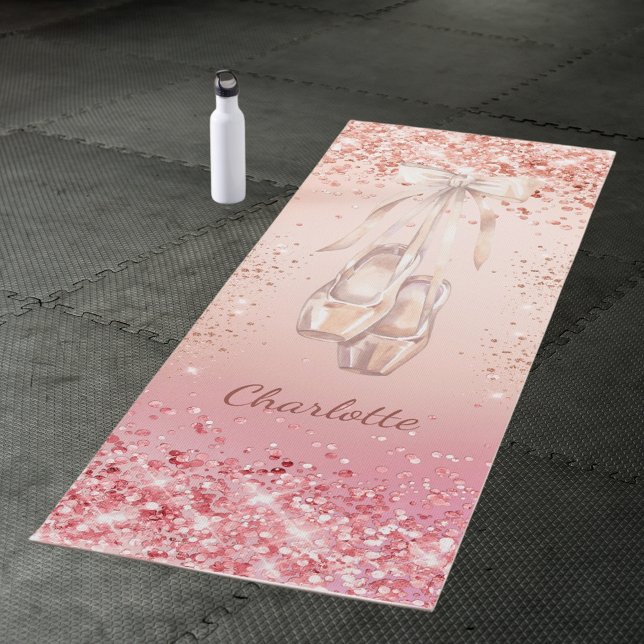 Tapis De Yoga Rose or rose ballet nom de danse (Créateur téléchargé)