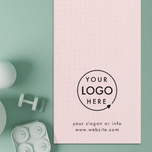 Tapis De Yoga Rose pâle Logo Professionnel