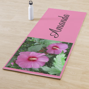 Tapis De Yoga Rose rose de Sharon Nom personnalisé