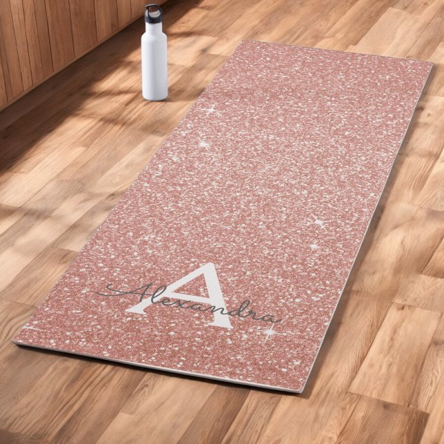 Tapis De Yoga Rose Rose Parties scintillant Or & Sparkle Yoga Ma (Créateur téléchargé)