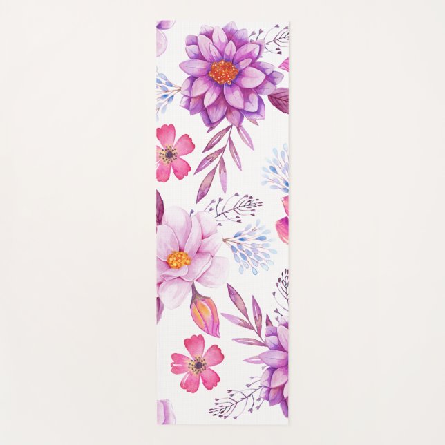 Tapis De Yoga Rose violette (Devant)