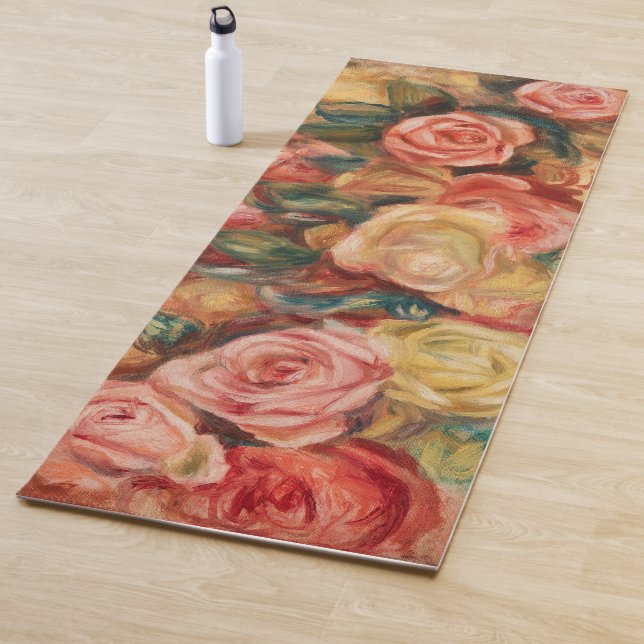 Tapis De Yoga Roses de Renoir Impressionist Painting (En situation)