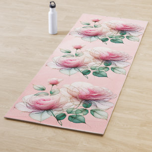Tapis De Yoga Roses roses de chiffon