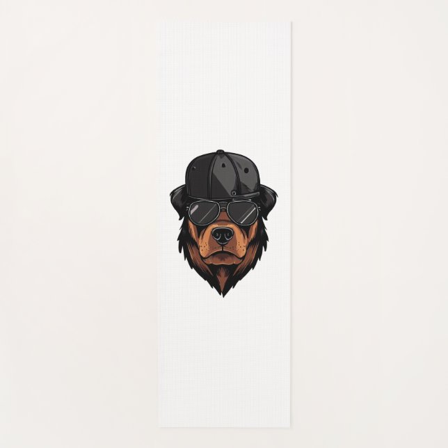 Tapis De Yoga Rottweiler Gangster (Devant)