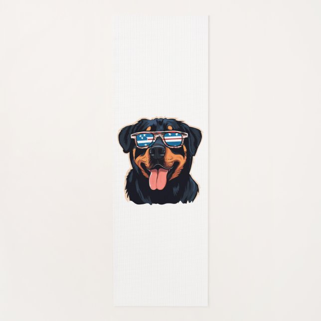 Tapis De Yoga Rottweiler Puppy (Devant)