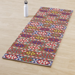 Tapis De Yoga Rouge Bleu Vert Jaune Blanc Oriental Kilim Rug