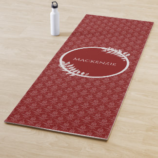 Tapis De Yoga Rouge Elegant Damask Yoga Mat