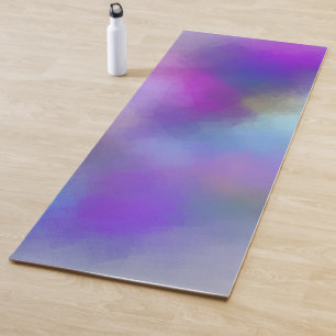 Tapis De Yoga Rouge rose rouge Abstrait bleu violet vert jaune