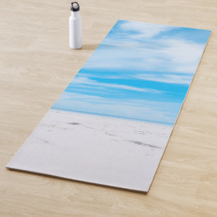 Tapis De Yoga Sable Bleu Ciel Clouds Design Modèle