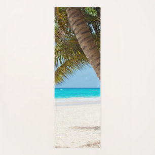 Tapis De Yoga Sable de mer tropical Palms Ciel bleu Fitness Élég