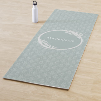 Tapis De Yoga Sage Green Elegant Damask