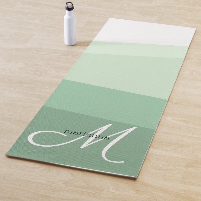 Tapis De Yoga Sage Green Tones Motif géométrique (En situation)