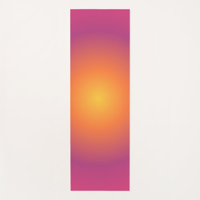 Tapis De Yoga Sagittarius Aura Gradient Zodiac, Jaune Violet (Devant)
