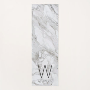 Tapis De Yoga Salle de fitness moderne en marbre Monogramme