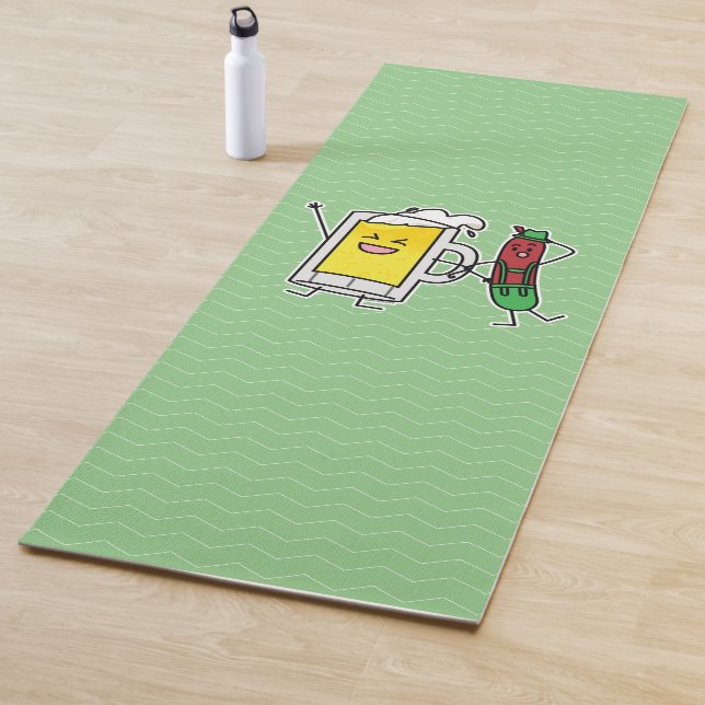 Tapis De Yoga Saucisse de bière Octoberfest Oktoberfest lederhos (En situation)