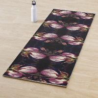 Sauvage rose Lady Slipper Orchid Pair Abstrait