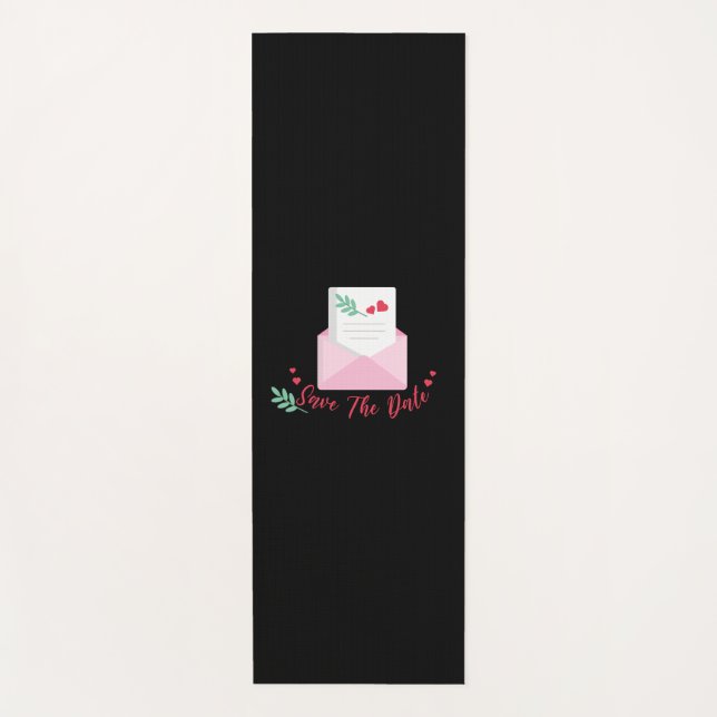 Tapis De Yoga "Save the date" pour mariage (Devant)