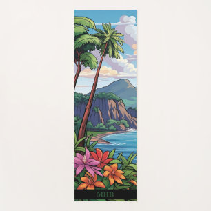 Tapis De Yoga Scène de plage tropicale hawaïenne Yoga Mat