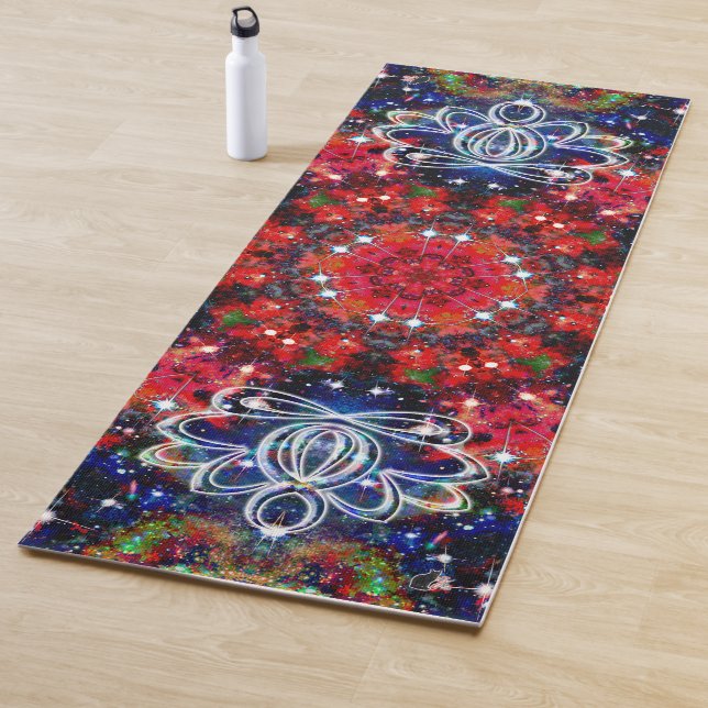 Tapis De Yoga Scintillation Zen Lotus Star Kaleid (En situation)