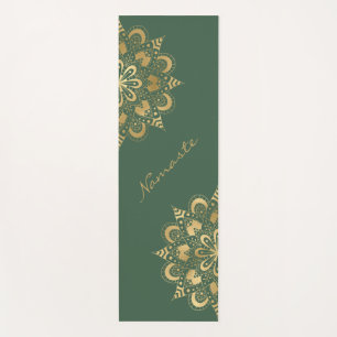 Tapis De Yoga Script Mandala Gold Namaste