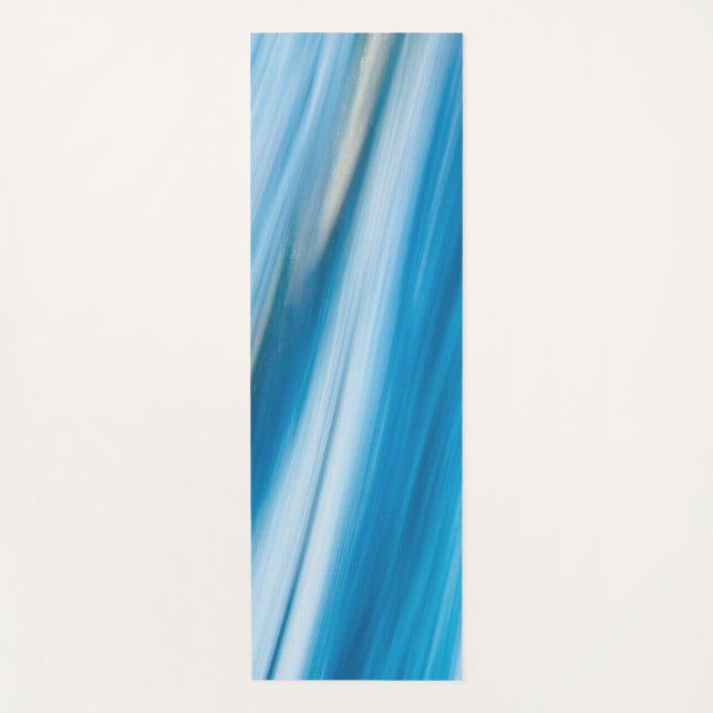 Tapis De Yoga Sea Blue Abstract                  (Devant)