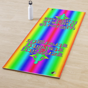 Tapis De Yoga Sérénité Stabilité Force Arc-en-ciel Intentions