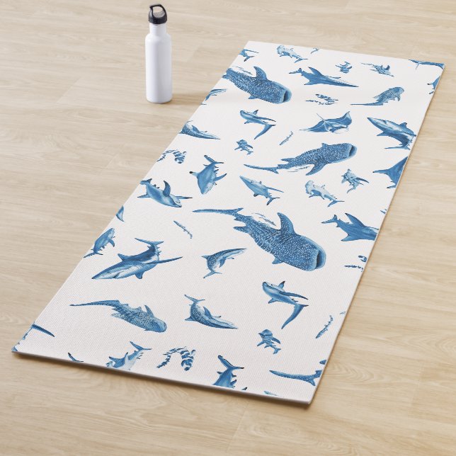 Tapis De Yoga Sharks & Manta Rays｜Ocean Art Design (En situation)