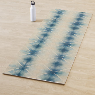 Tapis De Yoga Shibori Blue Tie Dye Japon Motif traditionnel No3