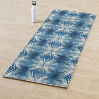 Tapis De Yoga Shibori Blue Tie Dye Japon traditionnel Motif No8