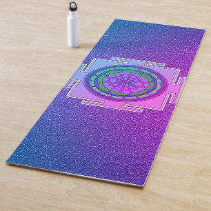 Tapis De Yoga Shimmerger violet et Yantra rose