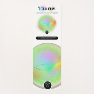 Tapis De Yoga Signe moderne Zodiac Taurus Citation Élément Terre