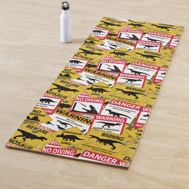Tapis De Yoga Signes de prudence Dinosaure (En situation)