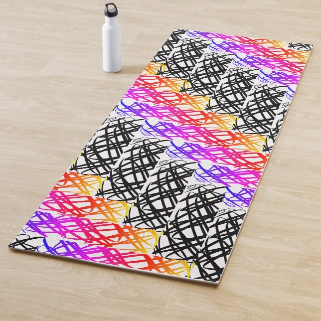 Tapis De Yoga Simple Scribble | Os à hareng | (En situation)