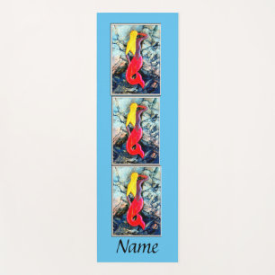 Tapis De Yoga Sirène blonde à queue rouge Thunder_Cove