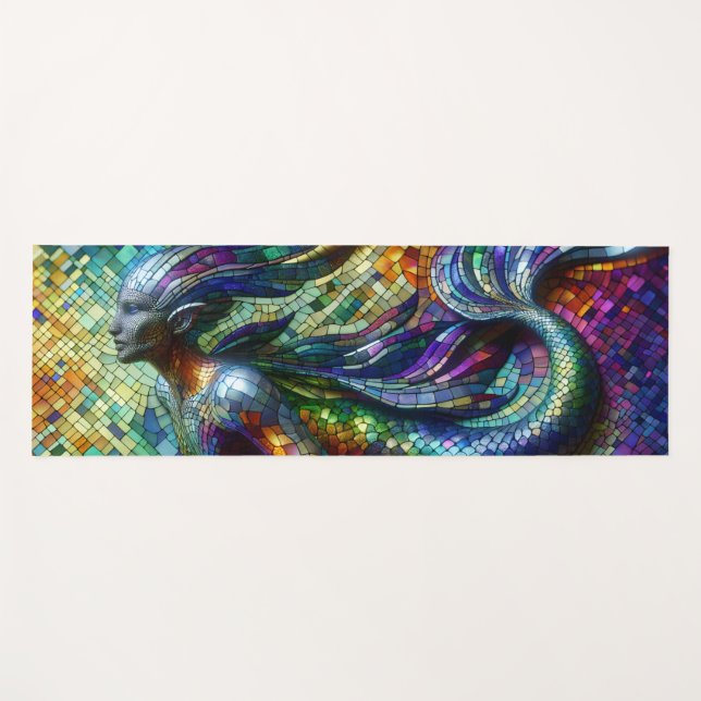 Tapis De Yoga Sirène Mosaic (Devant (Horizontal))