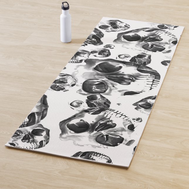 Tapis De Yoga Skeleton Skull Art Pattern (En situation)