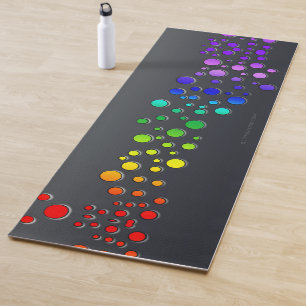 Tapis De Yoga SlipperyJoe aime les bulles rouge orange jaune ver