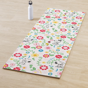 Tapis De Yoga Snoopy So Sweet Flower Motif
