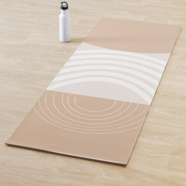 Tapis De Yoga Solde d'arche solaire beige chaud #2 (En situation)