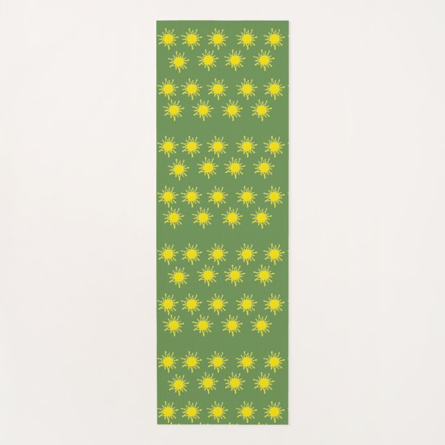 Tapis de Yoga Soleil Jaune (Devant)