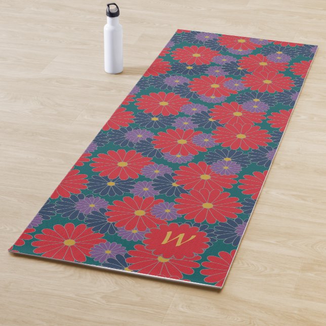 Tapis De Yoga Splashy Fall Floral Yoga Mat (En situation)