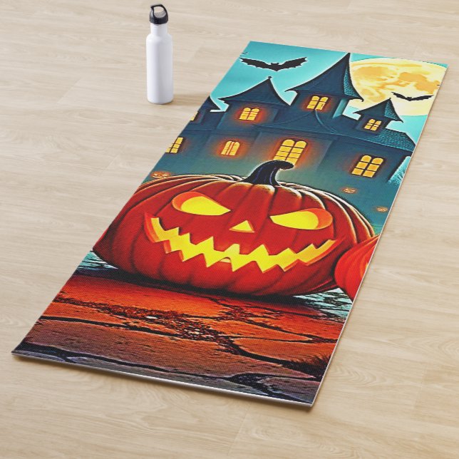 Tapis De Yoga  Spooky Night Haunted House Thrills (En situation)
