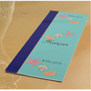 Tapis De Yoga Starfish and Seashells Ocean Beach Life Yoga Mat