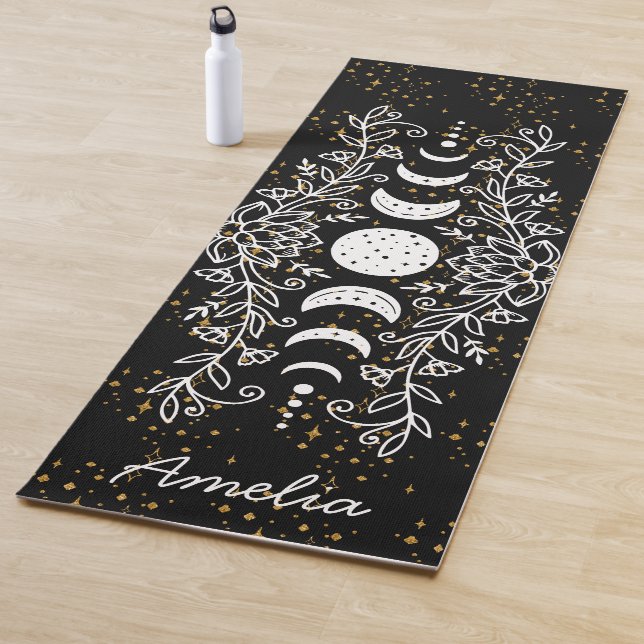 Tapis De Yoga Stars célestes de phase lune Lotus Line Dessin (En situation)